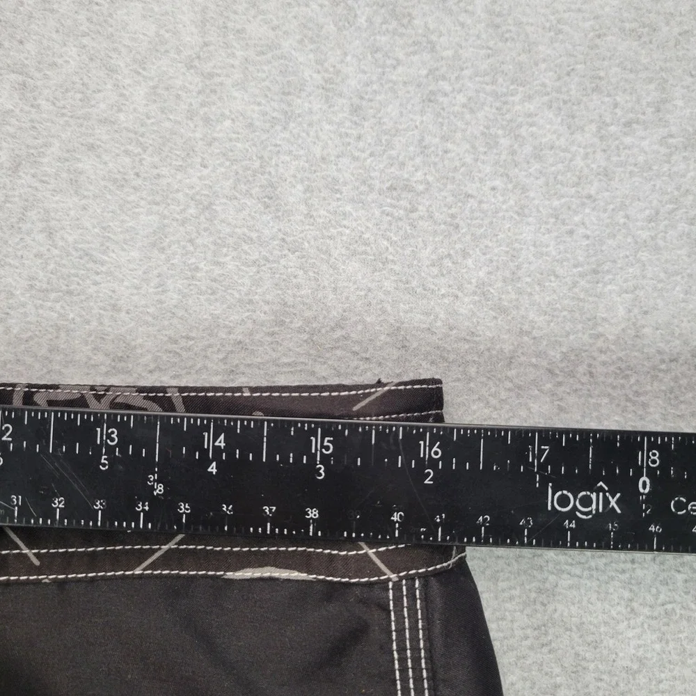 Maui Built Board Shorts Mens 32 Black Skull Crossbones Cargo Surf Trunks
